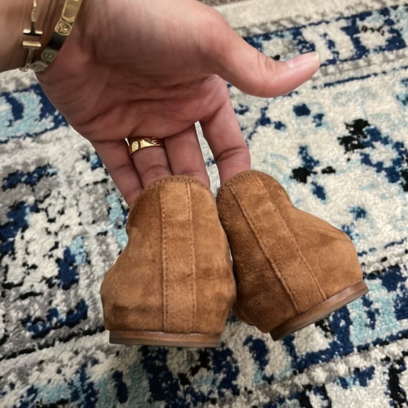 Tory Burch Marion Suede Leather Brown Flats Shoes sz 9M - Picture 12 of 16